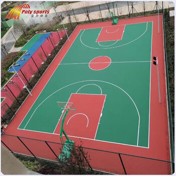 室外塑胶篮球场施工-室外网球场施工-杭州宝力体育