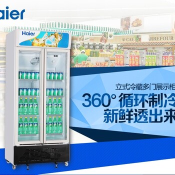 Haier/海尔商用展示柜SC-450G立式双门冷藏展示柜饮料陈列柜海尔冷柜