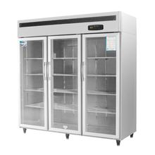 銀都大三門保鮮展示柜銀都保鮮柜JBL0630銀都玻璃門冷藏冰箱