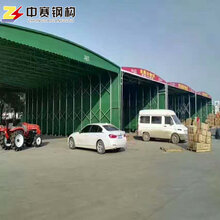 厂家直销活动帐篷大型仓库棚钢结构厂房推拉雨蓬图片