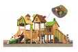 木质组合滑梯幼儿园户外木质滑梯景区公园游乐设备文旅非标定制