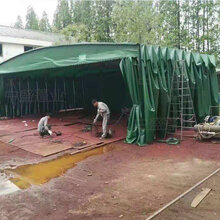 贵阳移动仓库推拉雨棚活动推拉遮阳雨蓬户外大型货运临时伸缩帐篷图片