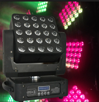 LED摇头矩阵灯舞台酒吧演出矩阵灯25颗10W矩阵灯RGBW四合一
