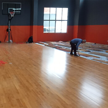 枫木枫桦木室内篮球馆木地板健身房木地板悬浮式运动木地板