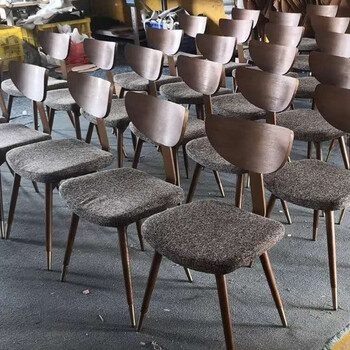 北欧轻奢椅子靠背弯曲木山东弯曲木加工厂家家用经济型餐椅白茬