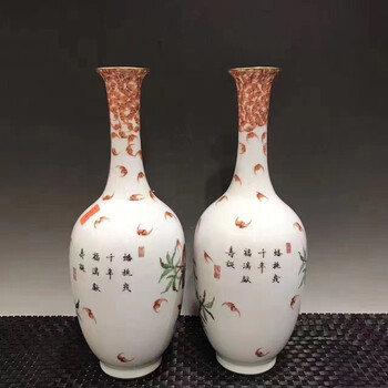 國內(nèi)高價(jià)快速拍賣粉彩百福瓶公司