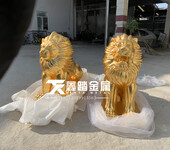 动物雕塑中的铜狮子仿真铜雕动物雕塑定制厂家狮子雕塑