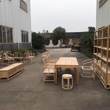 成都禅意新中式家具定制,紫檀面红木腿圆桌,红木云石面螺钿圆桌图片