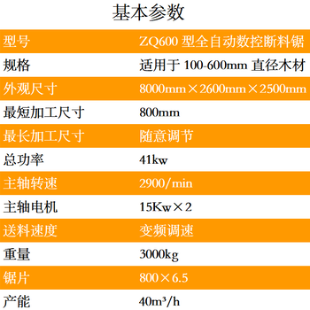 ZQ600型全自动断料锯、大型木材截断锯、圆木断料锯、断木机、锯木机