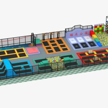 网红抖音新款淘气堡室内儿童乐园超级大蹦床室内游乐场设施厂家