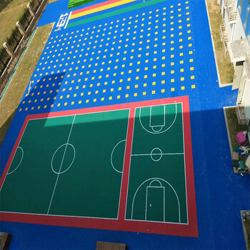 河北石家庄篮球场悬浮拼装运动地板拼装地垫厂家