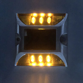 太阳能道钉灯LED铝道钉马路安全警示凸起警示隧道道钉双面诱导灯