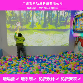 3D互动砸球AR互动墙面投影投球儿童淘气堡15款海洋球游戏