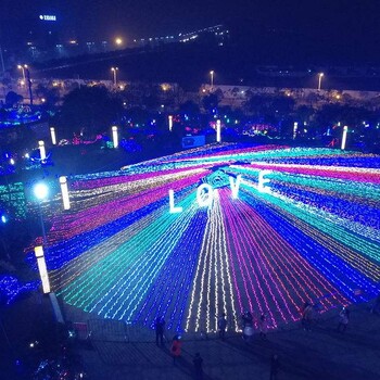 大型梦幻灯光节制作厂家灯光展价发光玫瑰花海出售