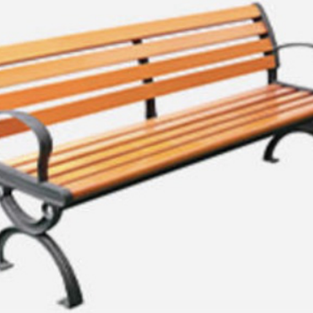 户外镀锌铁架公园椅广场休闲长椅防腐实木椅来图来样定制造型