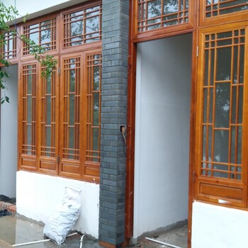 新中式门窗新中式风格、四合院门窗、仿古门窗、雕花门窗