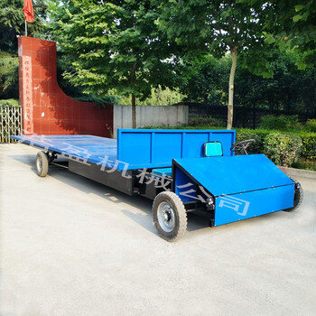 载重载货电动平板车工厂电动搬运车6米长电动搬运平板车