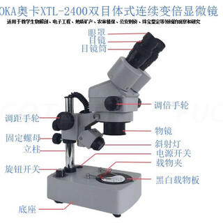原装奥卡双目体视显微镜XTJ4400，两档变倍显微镜图片3