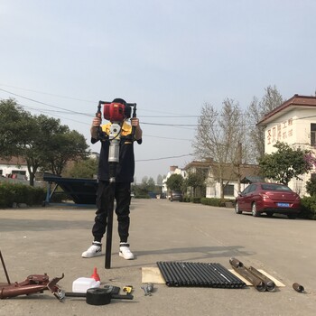 沖擊式汽油型取土鉆機手持式原狀土取樣采集器戶外取沙勘探鉆機