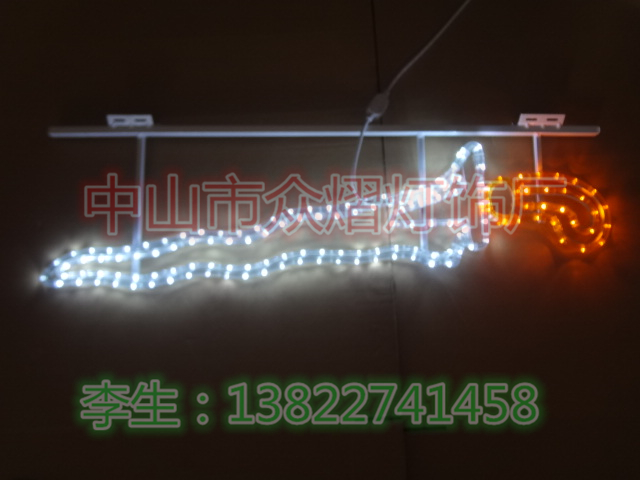 鯨魚春節(jié)亮化造型燈來圖來樣