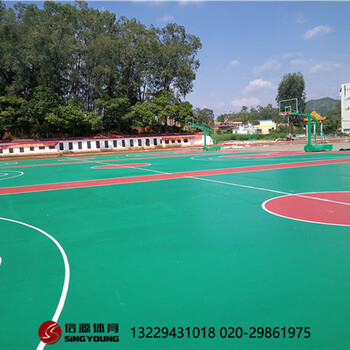 云南籃球場建設(shè)工程，籃球場材料廠家價格
