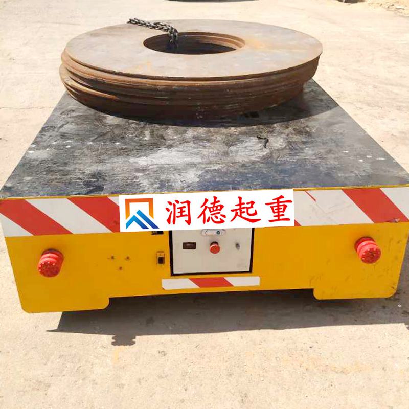 定制KP20t噴砂房電動軌道平車 35噸無軌膠輪電動平車價格