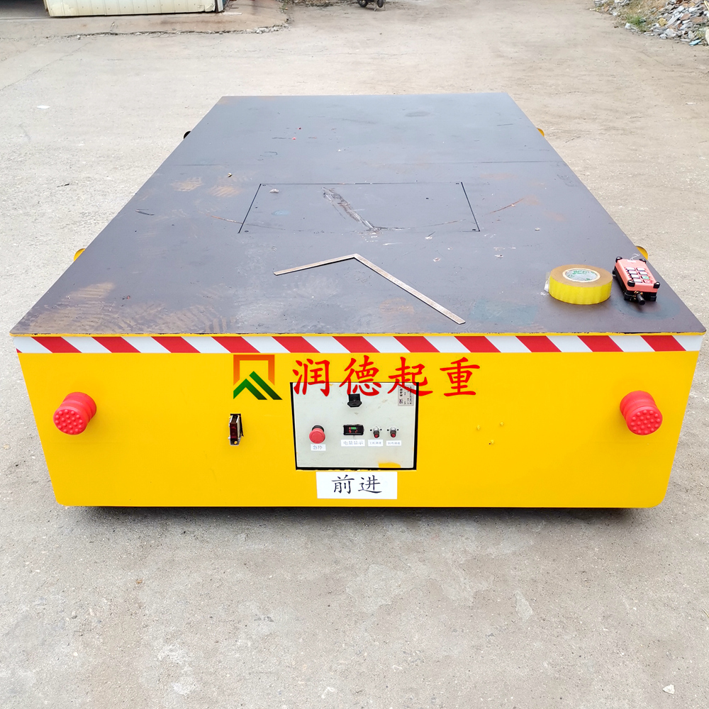 定制KP45t牽引軌道平車 7噸輪胎式電動(dòng)平車價(jià)格