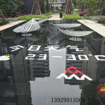 定制園林景觀不銹鋼葉子雕塑藝術(shù)景觀不銹鋼雕塑擺件生產(chǎn)廠家