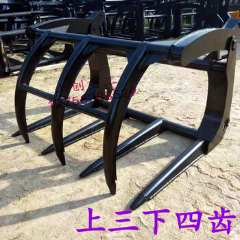 裝載機(jī)改抓子抓鋼管抓木頭抓鋼管抓子貨叉抓子貨叉定制