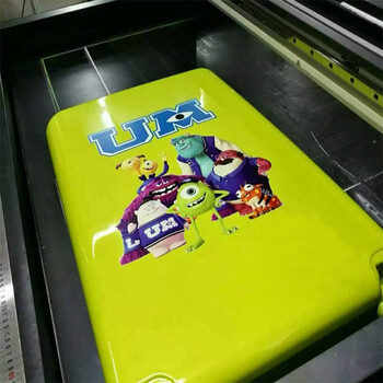 吸塑PC塑料行李箱UV数码彩印理光g5金属铝框拉杆箱3D浮雕打印机
