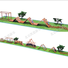 幼儿园感统拓展攀爬设施公园户外木质体能训练攀爬绳网秋千跷跷板图片