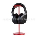 出口日本皮革耳机展示道具红色金属3C产品支架拆装耳机展示台