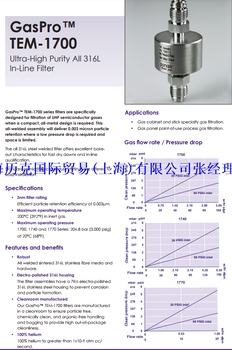 TEM-1711-6美国TEM气体过滤器特色和好处