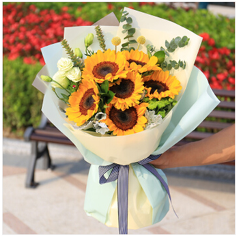 赣州文清路附近实体鲜花店送向日葵花束给朋友过生日礼品