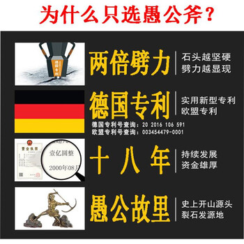 定向裂石矿石开采机节省成本开采方式——愚公斧劈裂机