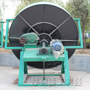 郑州华强供应有机肥生产线设备圆盘造粒机，启动平稳且坚固，深受好评