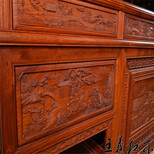 濟寧紅木家具傳統古典家具王義紅木大紅酸枝書桌辦公桌圖片5