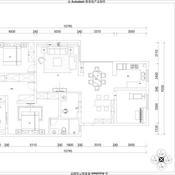 精工艺匠随州沿河小区152平米美式装修效果图赏析