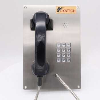 不锈钢嵌入式自动拨号电话机银行ATM机旁自助电话机KNZD-07A