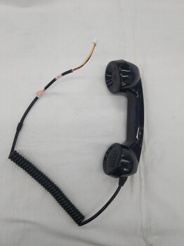 ABS防水防暴工业电话机听筒抗噪音卷曲线圆形通讯听筒手柄