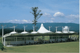 贵州膜结构高尔夫球场打台遮阳伞发球台张拉膜