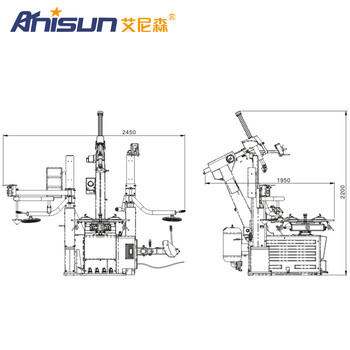艾尼森TC970IT全自动拆胎机带爆充充气装置大轮胎扒胎机拆装机