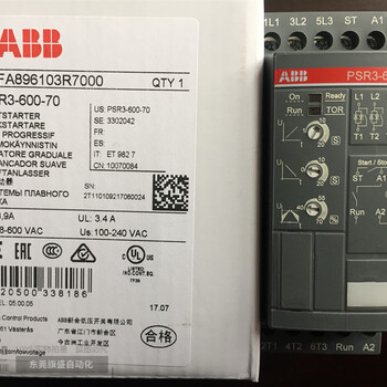 ABB软启动器PSR85-600-70物料编号现货