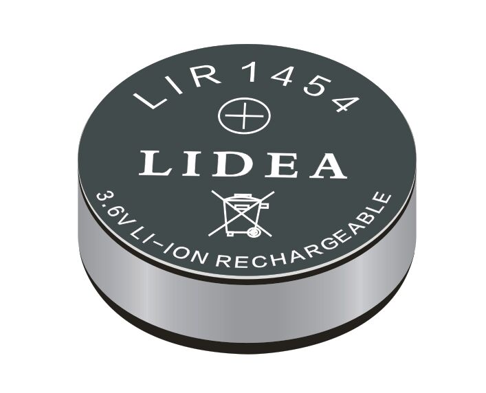 LIDEA品牌真无线蓝牙耳机纽扣电池LIR1454容量90MAH
