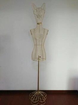 上海编织模特带铁丝头生产厂家戴皇冠编织模特铁线模特