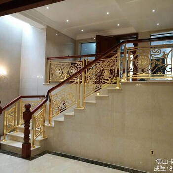 现代中式铜艺雕刻楼梯扶手价格咨询