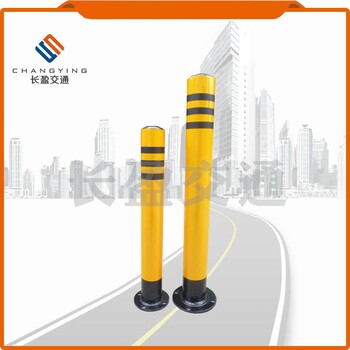 深圳厂家供应钢管警示柱_道口反光防撞柱固定路桩
