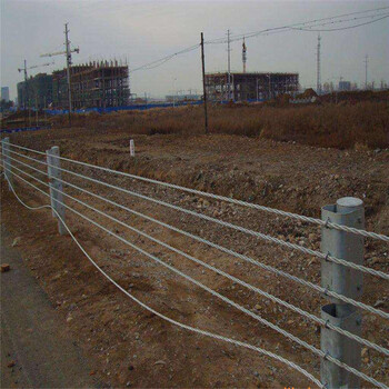 厂家公路缆索护栏-景区缆索防护栏-风景区道路缆绳护栏