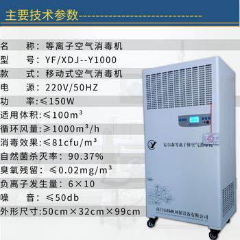 江苏移动等离子空气消毒机安尔森等离子空气消毒机