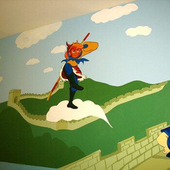 长期承接北京幼儿园文化墙彩绘设计制作